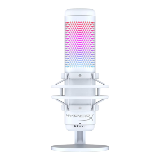HyperX QuadCast S RGB USB Condenser Microphone with Shock Mount and Pop Filter for Gaming, Streaming, Podcasts